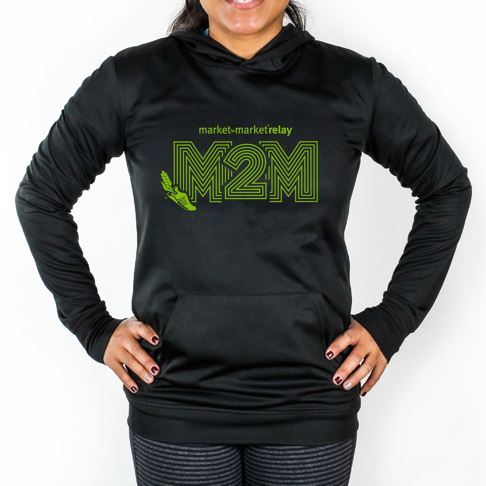 M2M Synthetic Run Hoodie Pink Gorilla Events